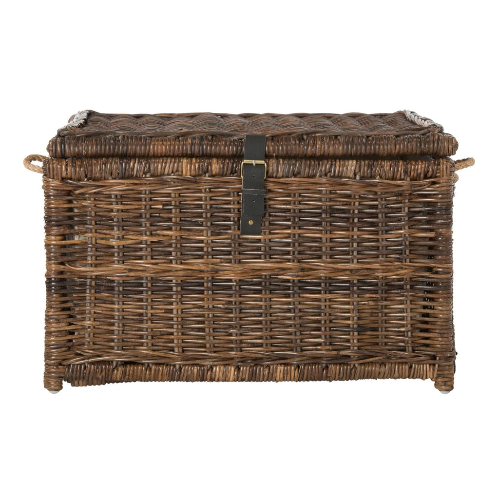 Brown Wicker Storage Trunk P301089