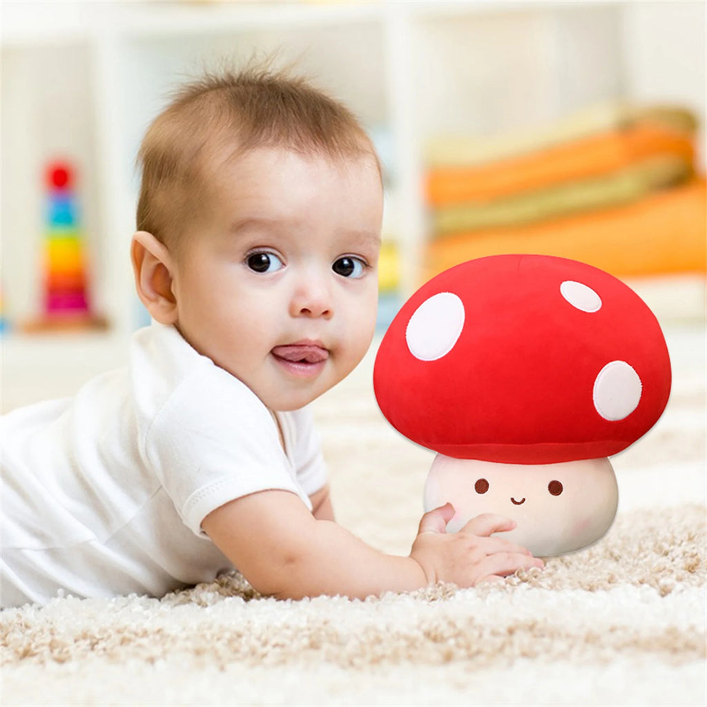 Mushroom Shaped Plush Toy Reversible Stuffed Doll O46739