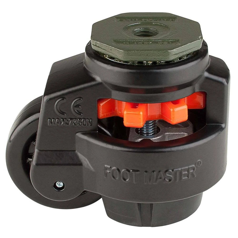 Black Nylon Leveling Caster, 1650 lbs. W802450