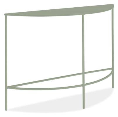 Sage Green Grey Slim Half-Round Console Table A826