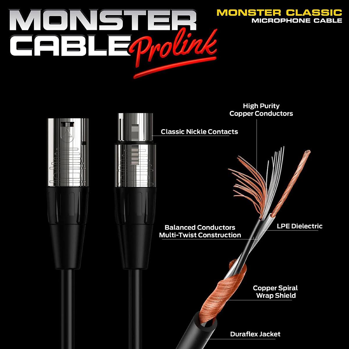 Monster Cable Classic XLR Microphone 30 ft. G328