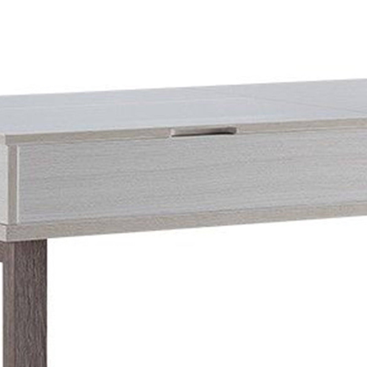 Ivory and Brown 2 Drawer Wooden Desk with Sled Base G579