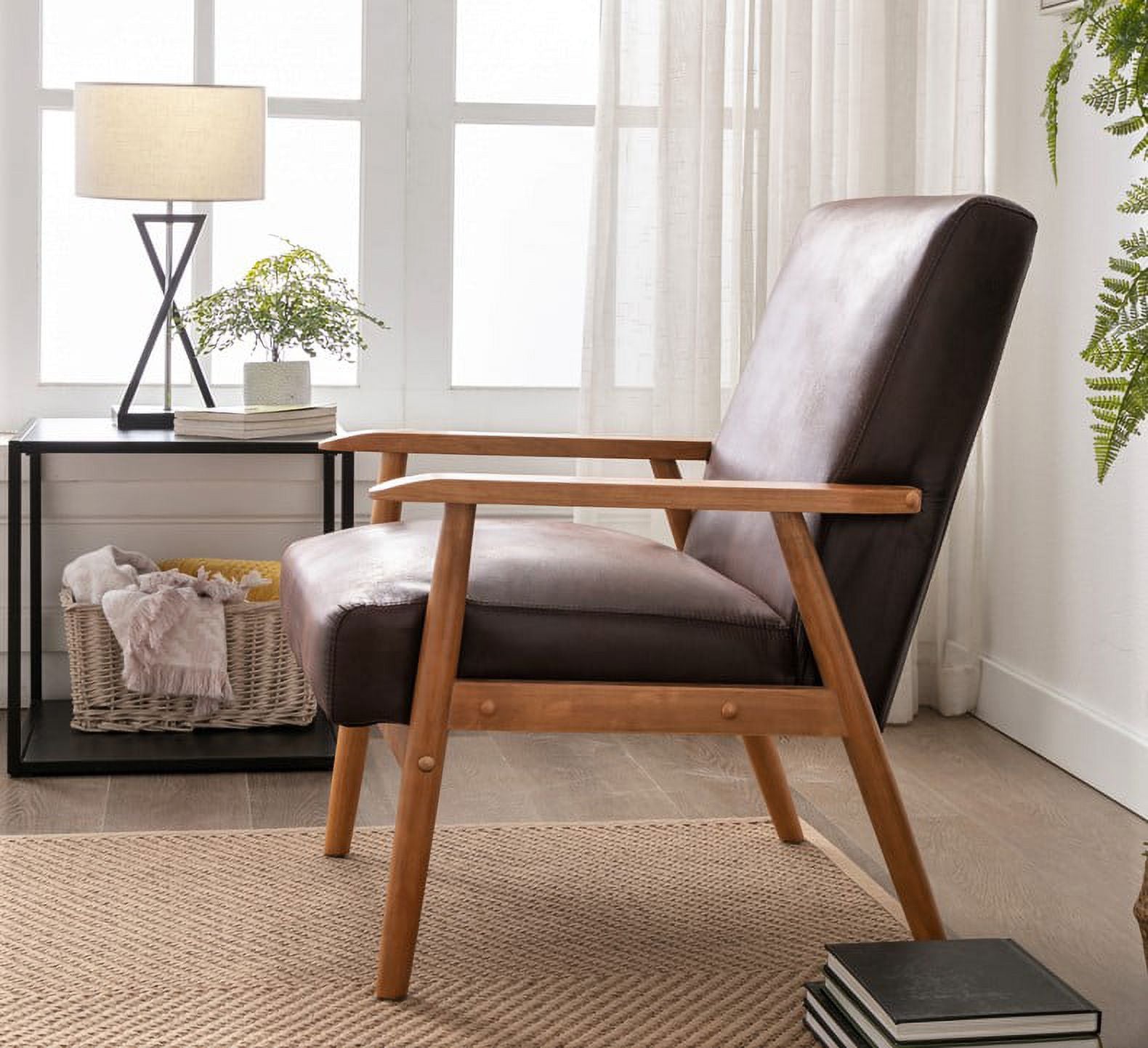Brown Tufted Accent Chair H252736