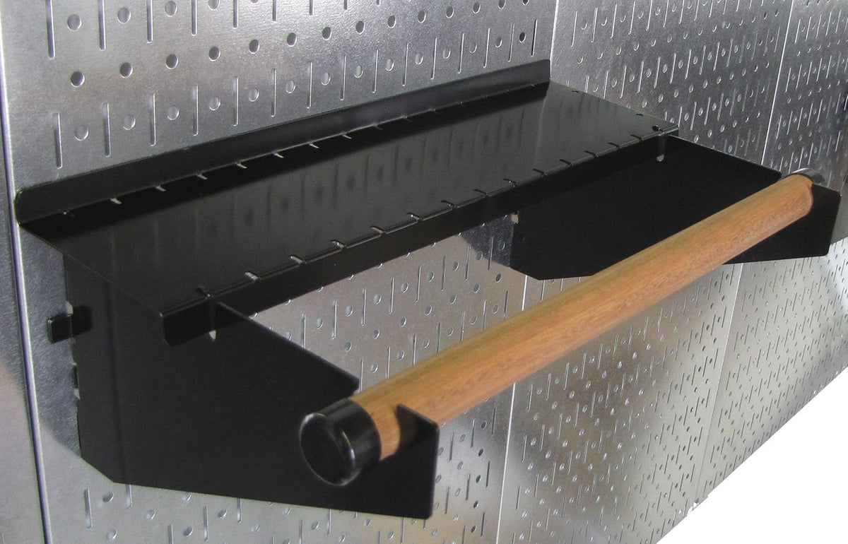 4-Feet Metal Pegboard Tool Organizer Kit with Galvanized Toolboard and Black Accessories U1956
