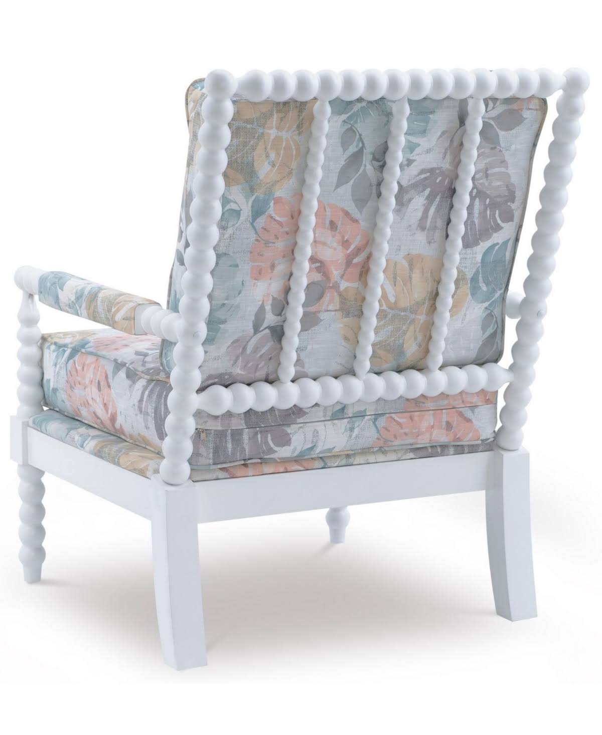 White Spindle Wood Frame Chair M1071
