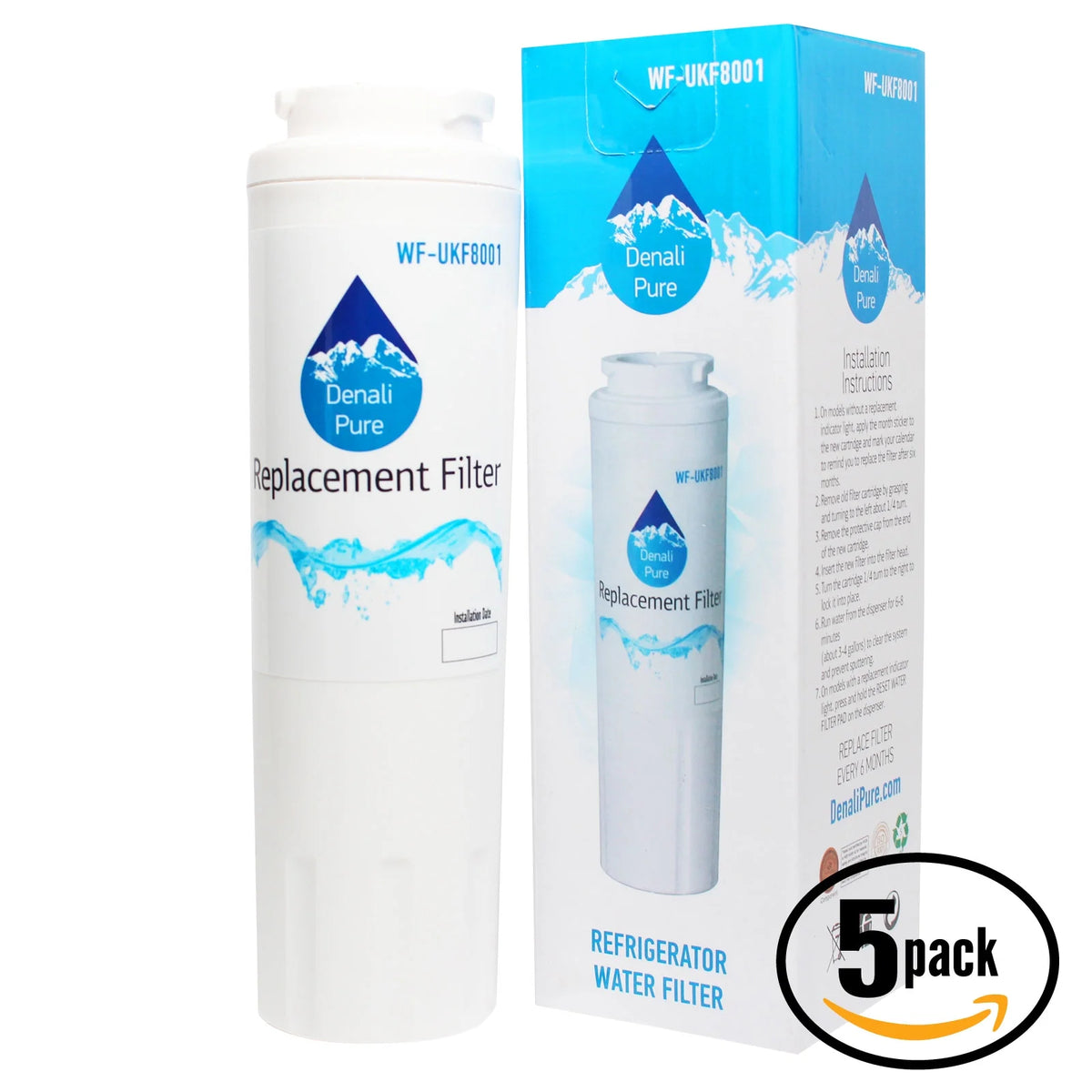 5-Pack Refrigerator Water Filter X52479