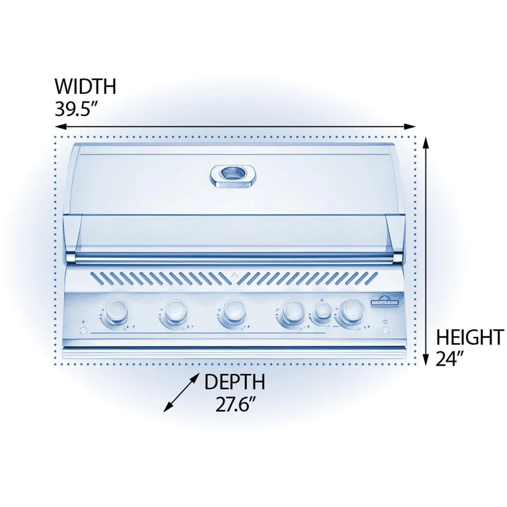 38-Inch Propane Gas Grill with Infrared Rear Burner and Rotisserie Kit O590