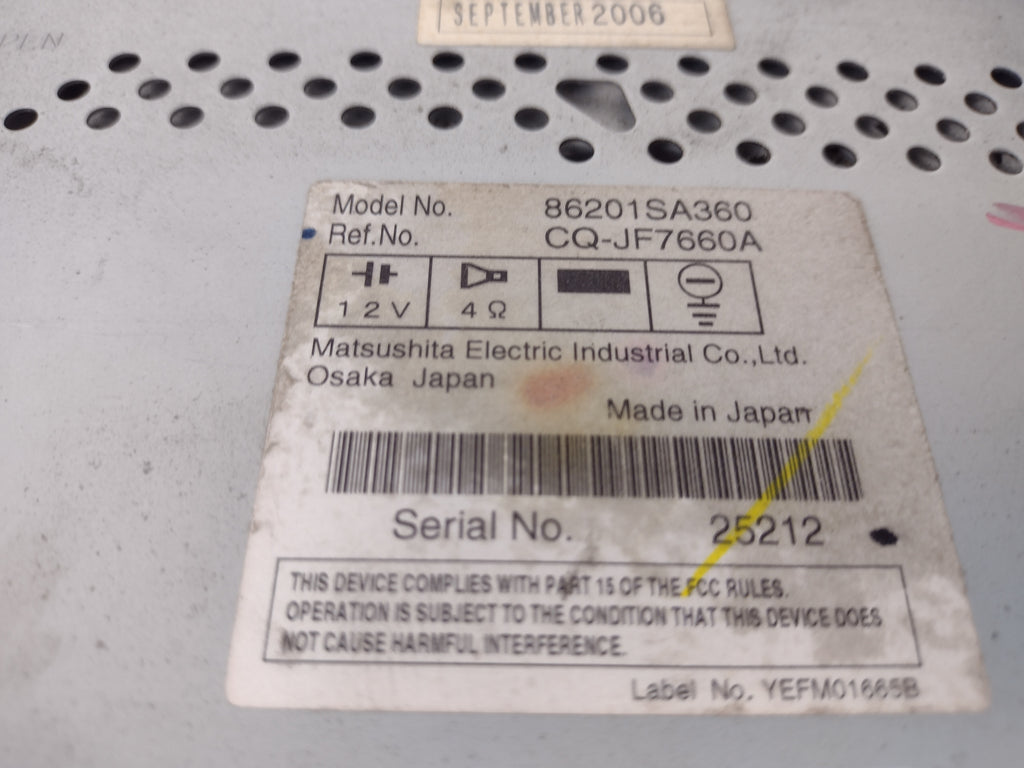 Pre-Owned Subaru Forester AM FM CD Radio Receiver H308