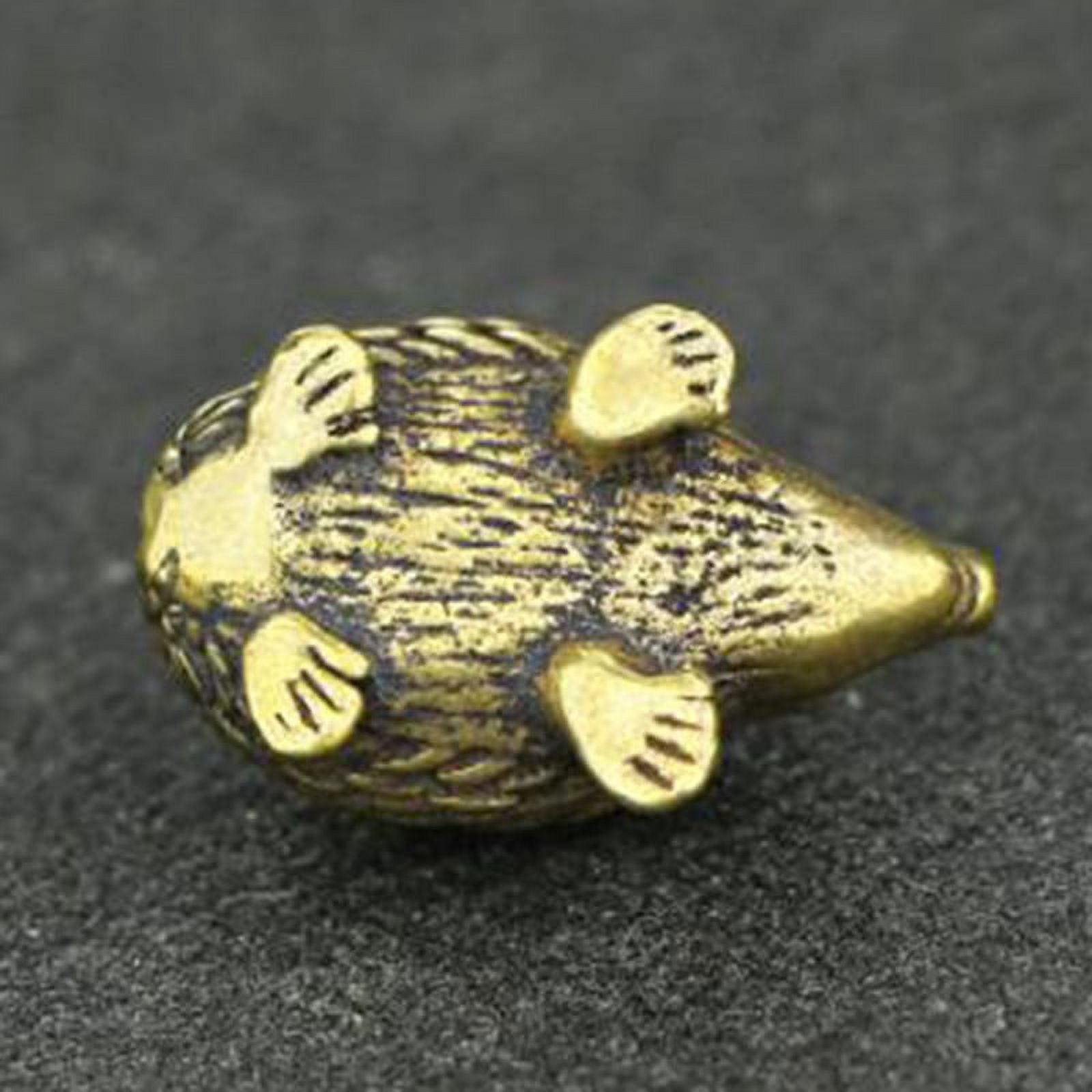 Brass Hedgehog Statue Home Decor Ornaments U6500