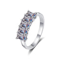 2.5ct D Color Emerald Cut 925 Sterling Silver VVS1 Moissanite Engagement Ring T56424