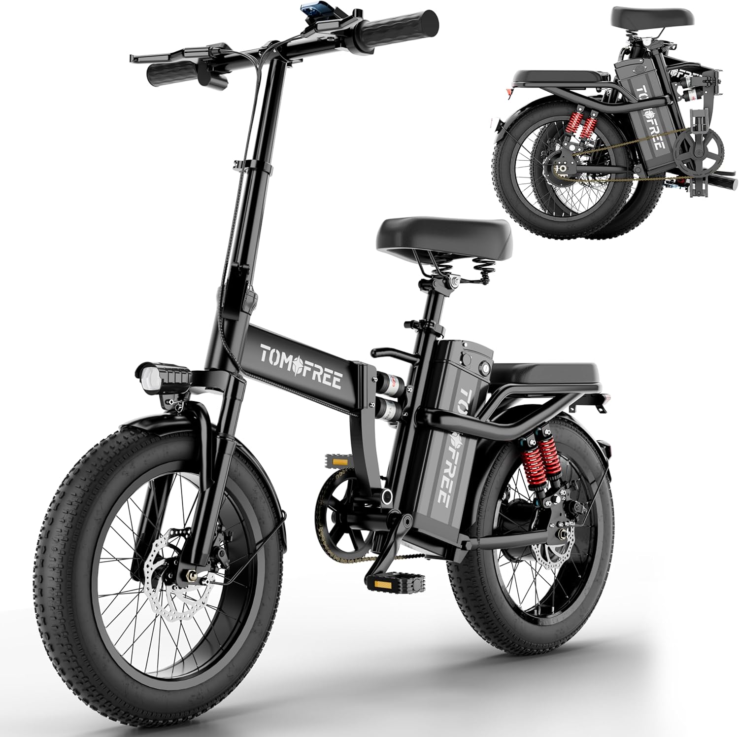 1200W 48V 20AH Removable Battery 16" Tire Folding Electric Bike R9934