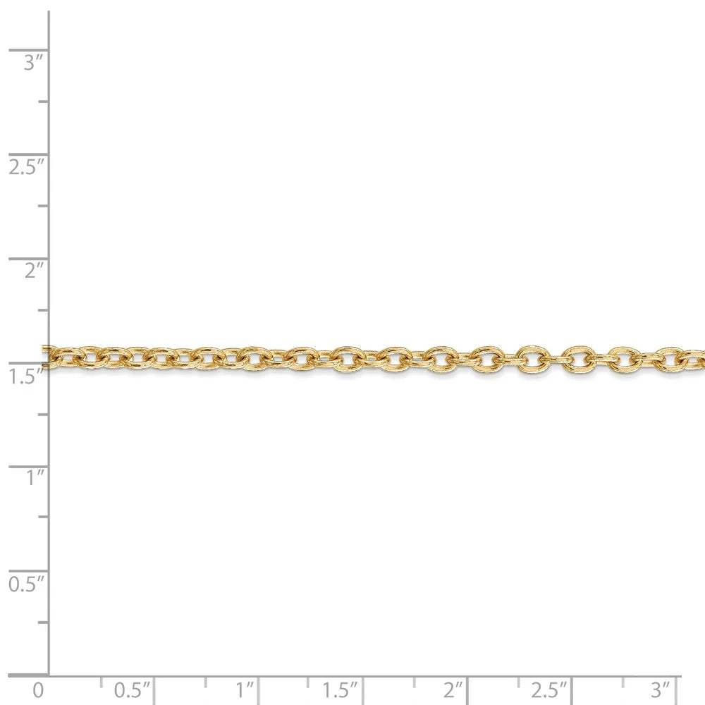 14kt Yellow Gold 24 inch Cable Chain with Lobster Clasp B680