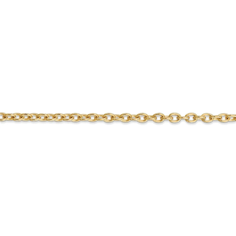 14kt Yellow Gold 24 inch Cable Chain with Lobster Clasp B680