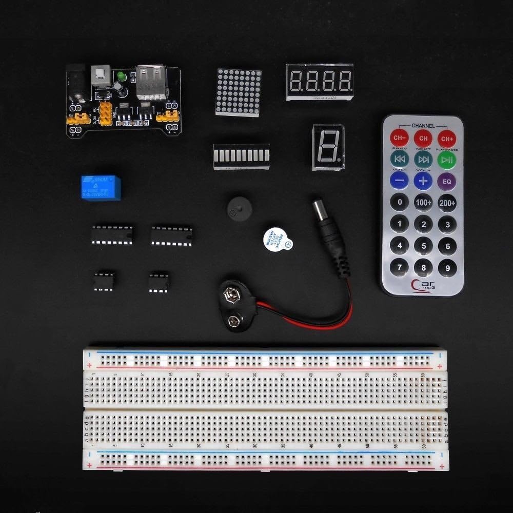 Mega2560 LCD1602 Servo Stepper Motor Sensors Breadboard Jumper Wire Resistor Capacitor Transistor STEM Electronic Projects Starter Kit W23591