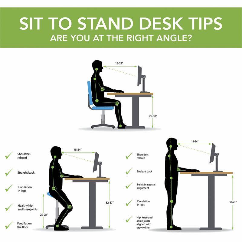 Gray Electric Height Adjustable Standing Desk P5786