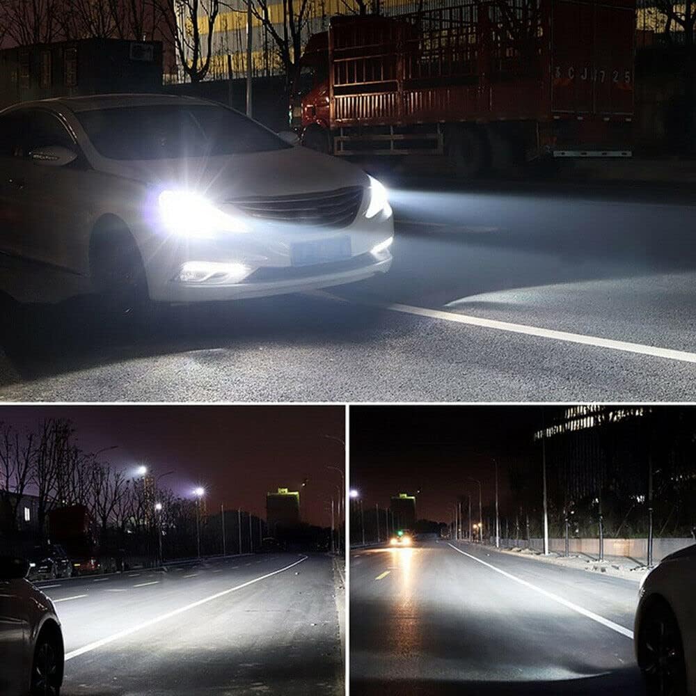 H9+H11 High/Low Beam LED Headlight Bulbs + H11 LED Fog Light Bulbs Set 6000k Cool White IP68 Waterproof, Pack of 6 H90231
