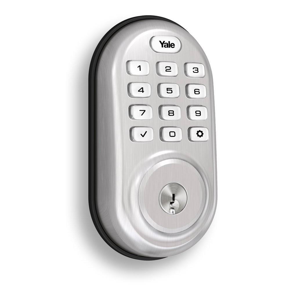 Satin Nickel Finish Push Button Deadbolt with Bluetooth R3659