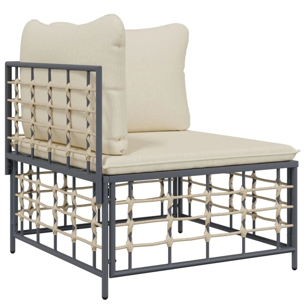 Sectional Corner Sofa with Cushions 2 pcs Poly Rattan V527077