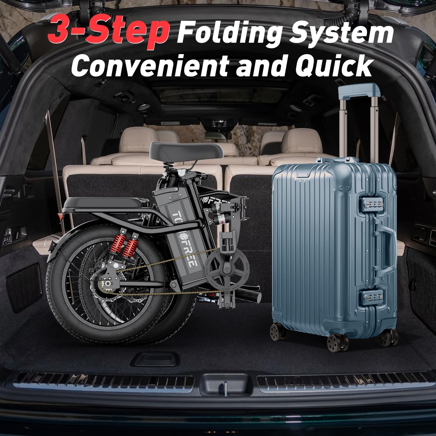 1200W 48V 20AH Removable Battery 16" Tire Folding Electric Bike R9934