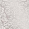 Gothic Damask Flock White Wallpaper L446