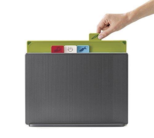 Plastic Cutting Board Set with Storage Case, Large, Graphite F6733