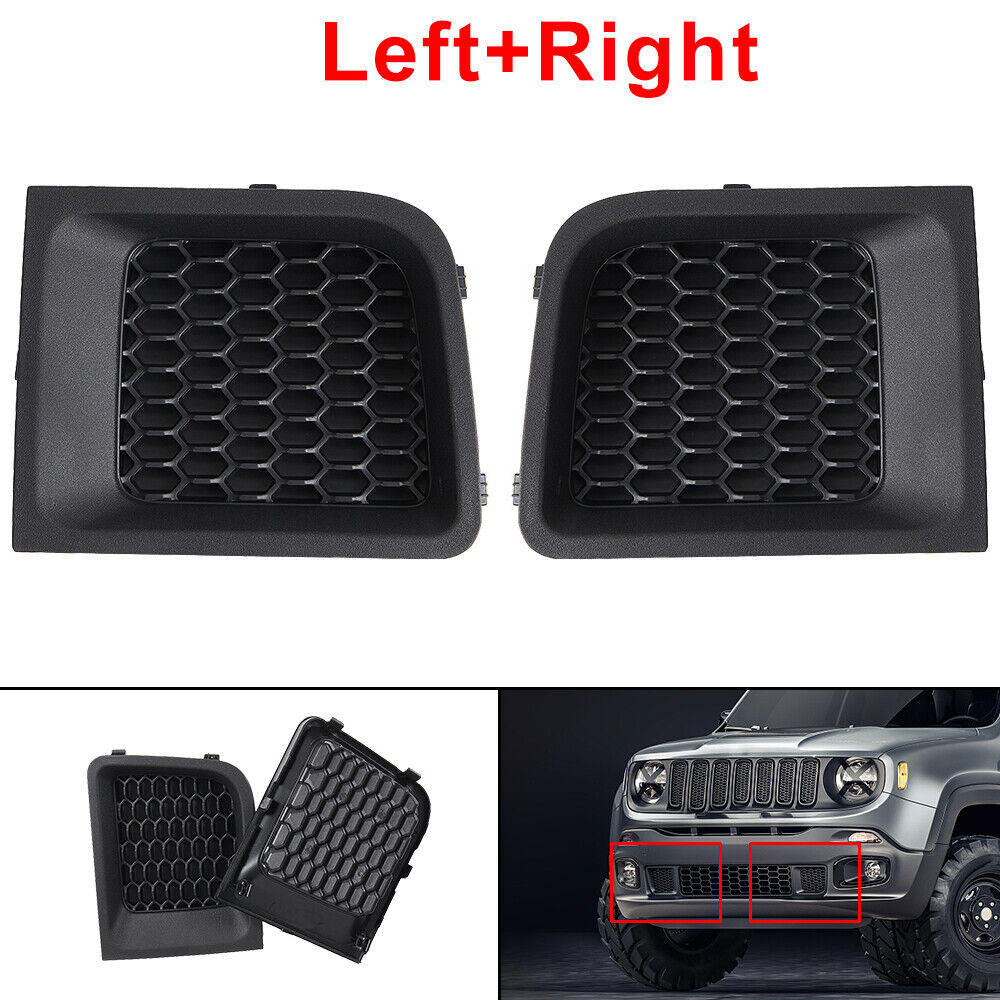 Front Lower Bumper Grille Bezel L+R For 2015-2017 Jeep Renegade U111