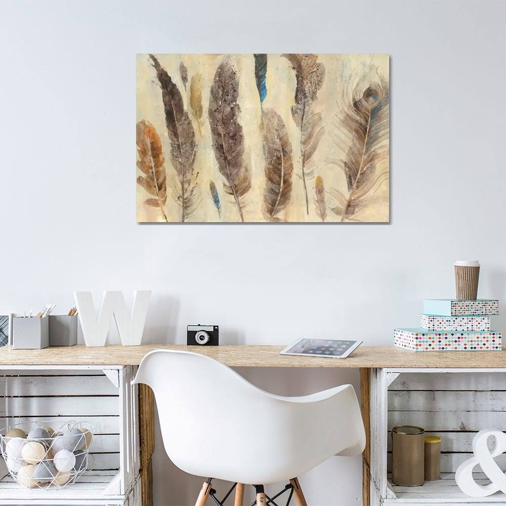 Feather Study Canvas Wall Decor Prints W410