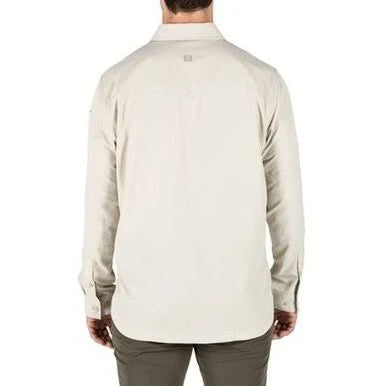 Volcanic Col Men's Long Sleeve Button-Down Shirt, 2 Chest Pockets, 100% Polyester, Regular Fit R124297