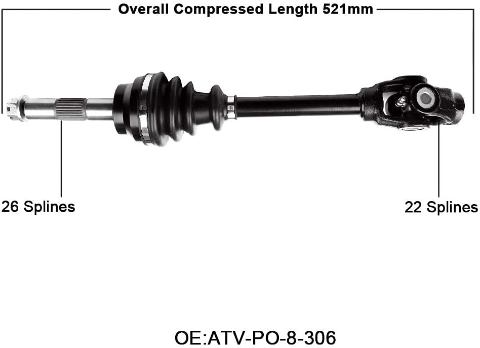 CV Axle Shaft Assembly Pack of 2 X2818
