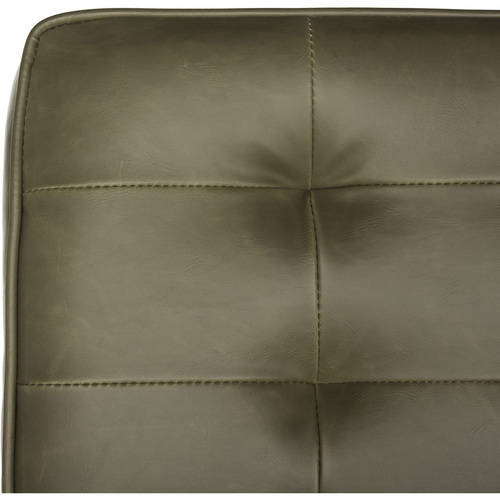 Antique Taupe Tufted Leather Accent Chair Y758793