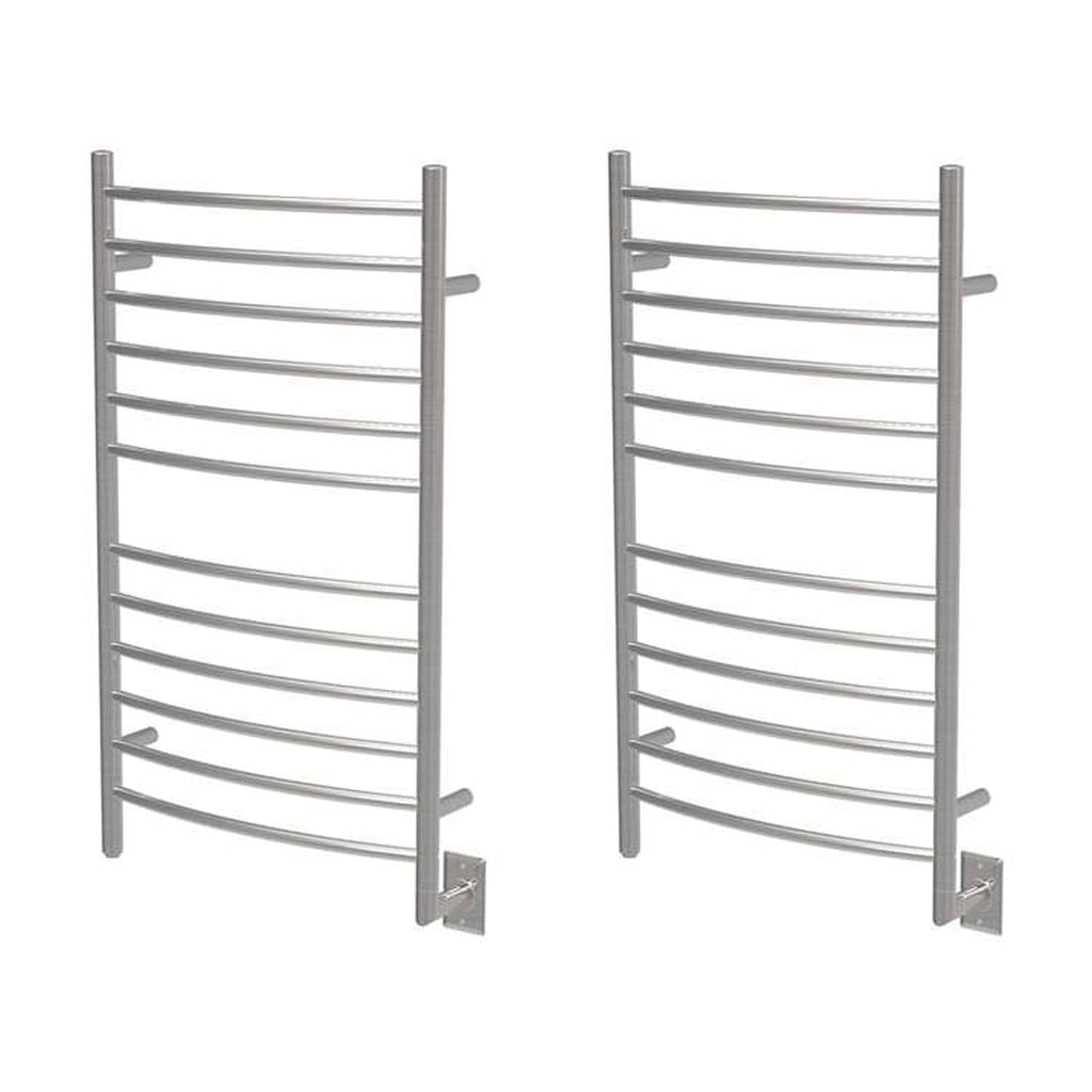 Hardwired Curved 10 Bar Electric Bathroom Towel Warmer (2 Pack) F505