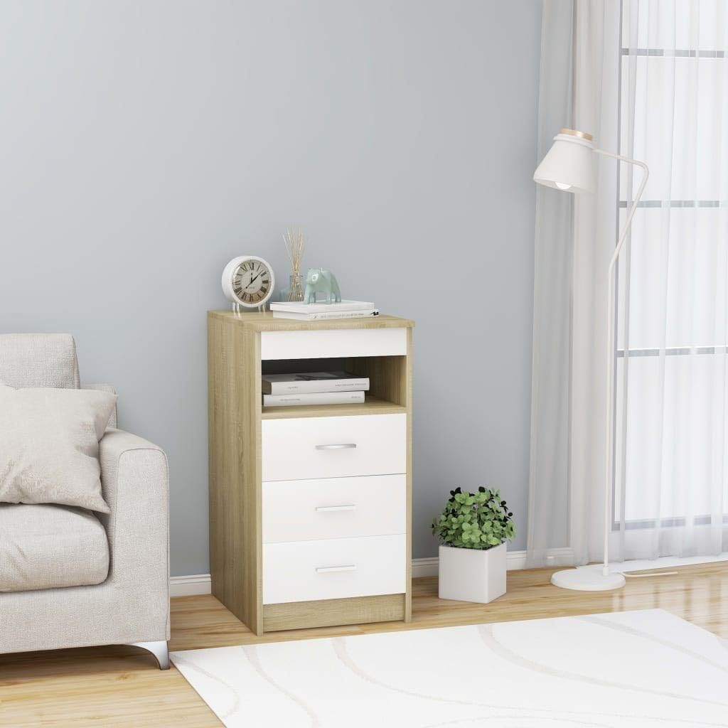 3 Drawer Nightstand with Storage Shelf M376608