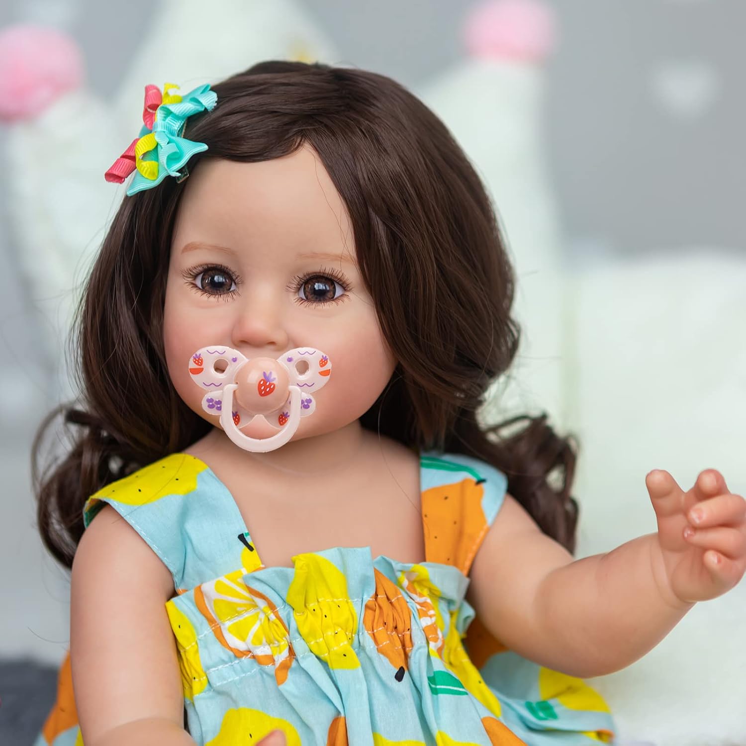 22 inch Full Body Silicone Reborn Baby Doll Girl V113871