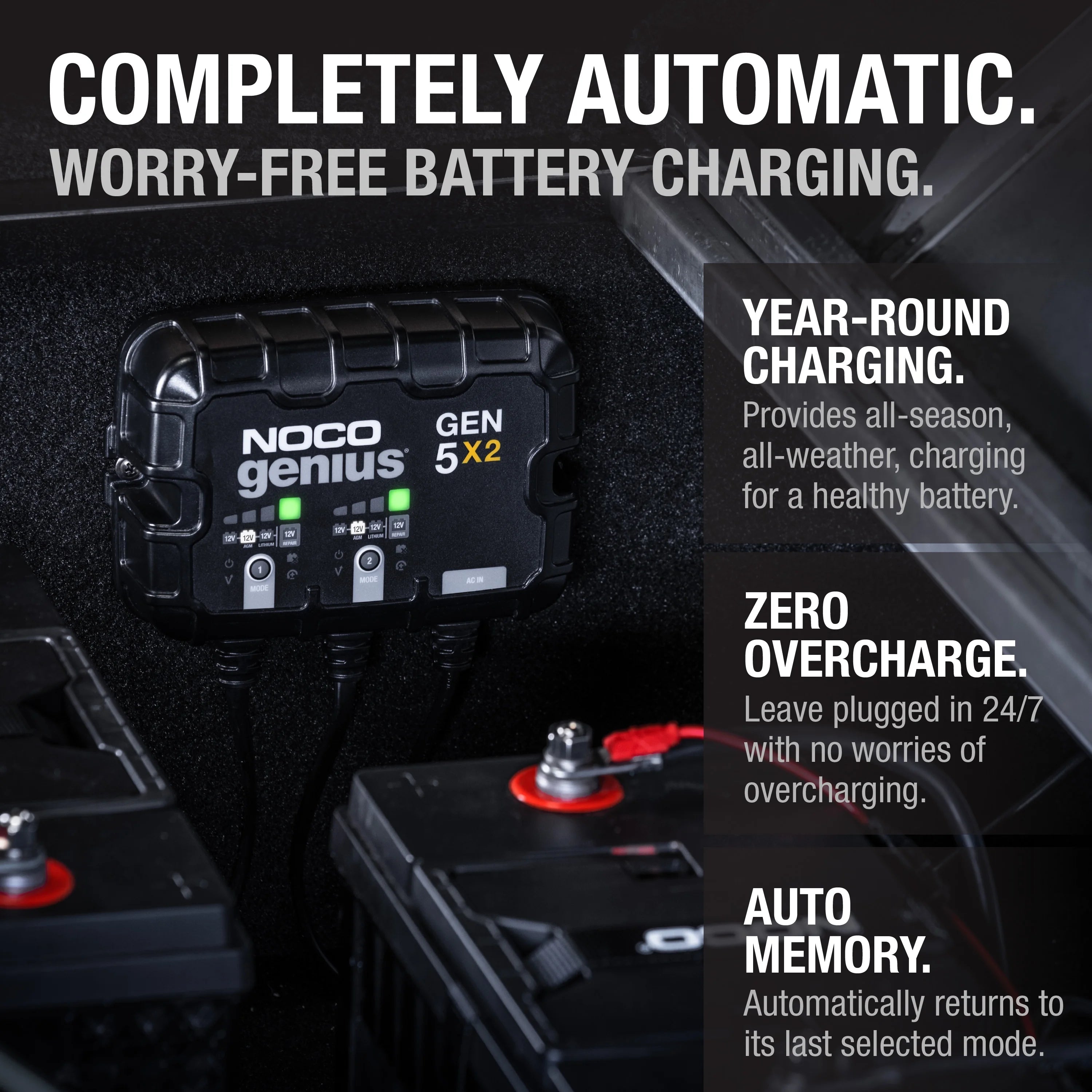 2-Bank 10A 12V Onboard Battery Charger O300067