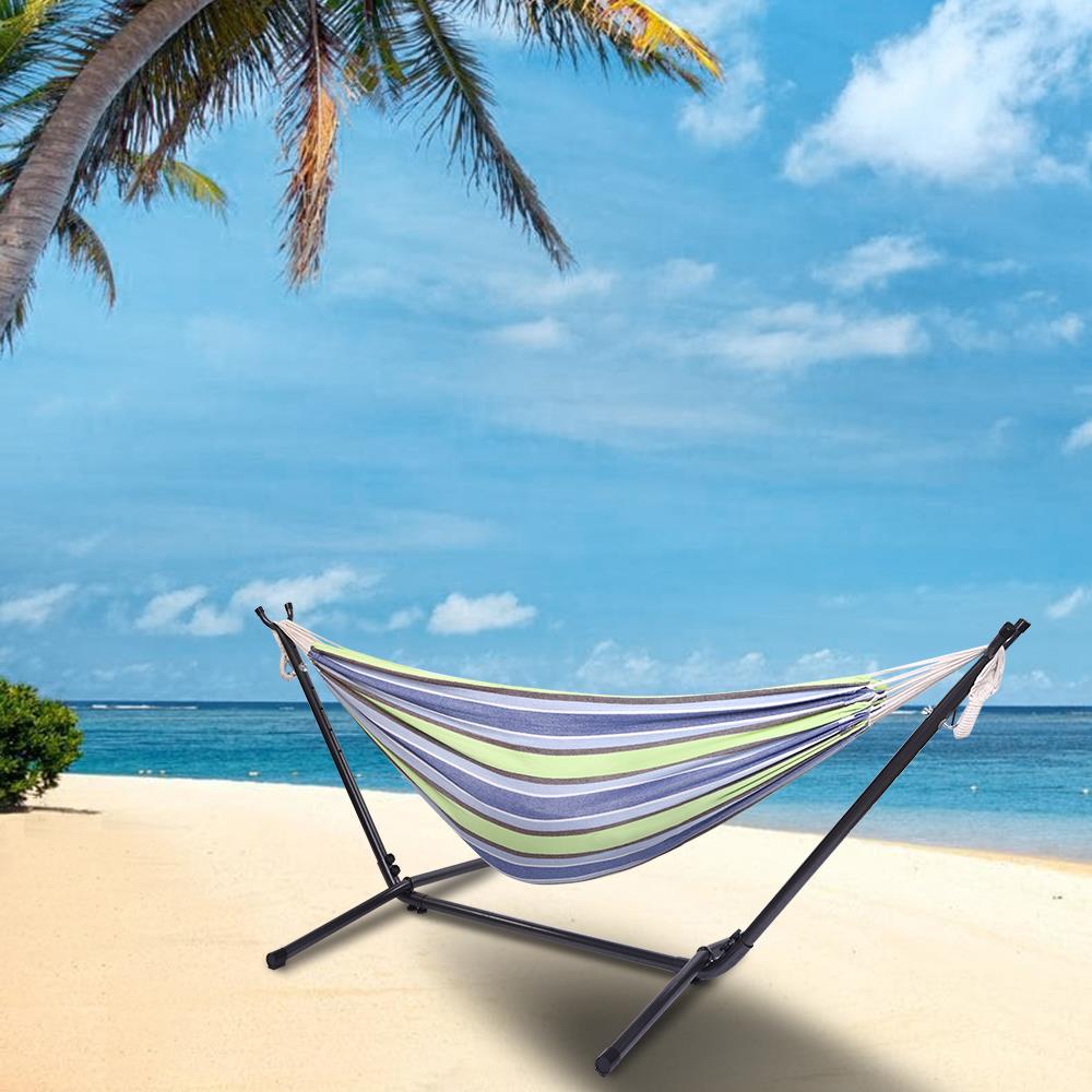 Double Hammock with Steel Stand and Carrying Case Q2031