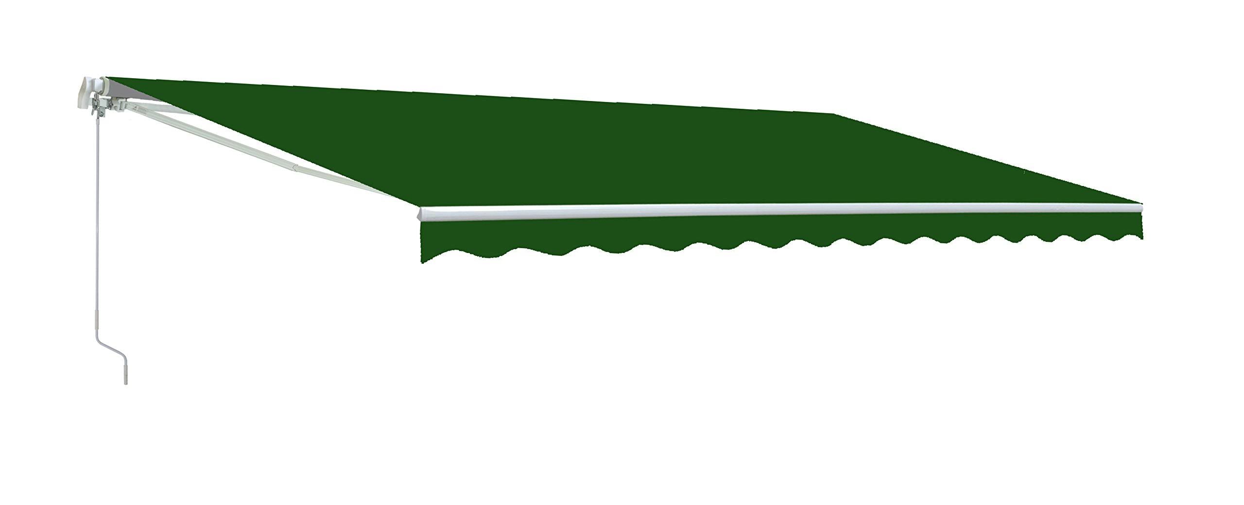 Motorized Retractable Patio Awning, Green K5495