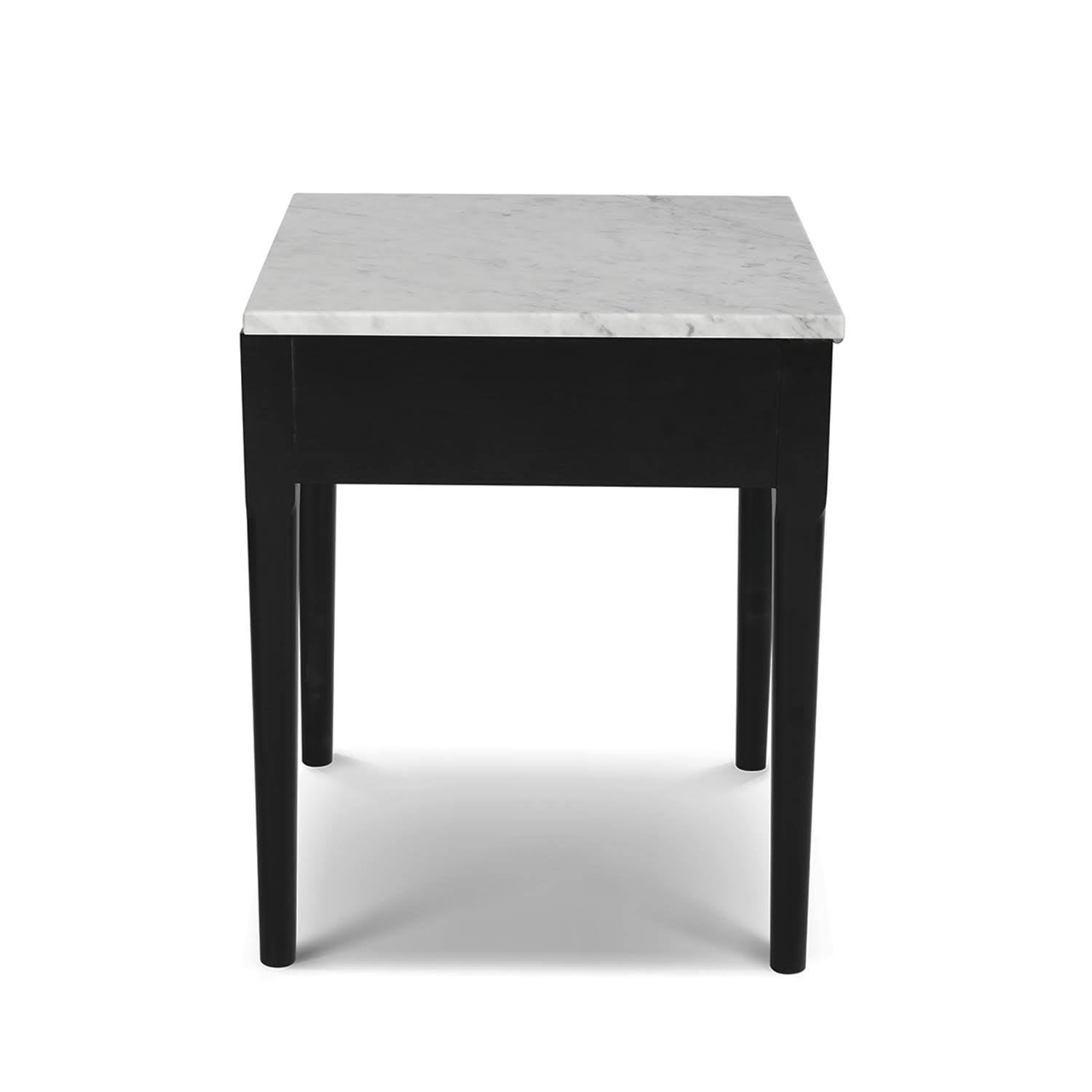 18x22 Square White Marble Side Table with Legs D793387