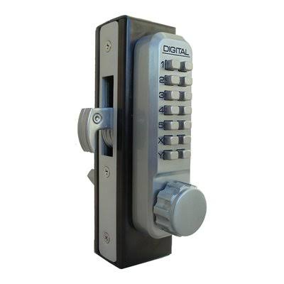 Mechanical Keyless Narrow Stile Hook Bolt Jet Black Q560