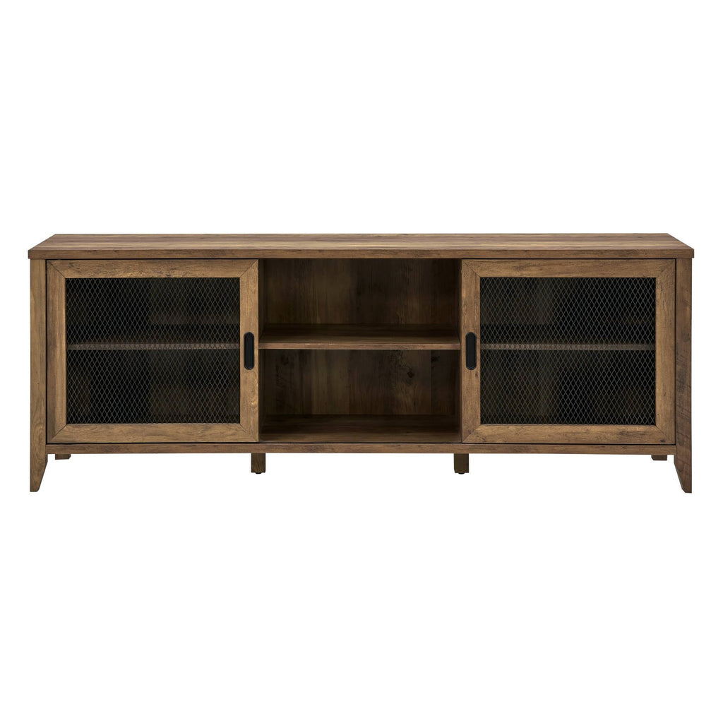 Industrial Sliding Mesh Door TV Console O968