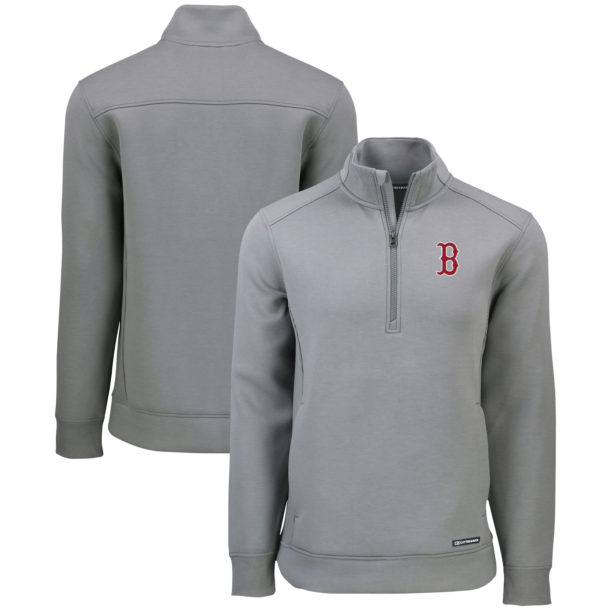 Gray Recycled Quarter-Zip Pullover L777