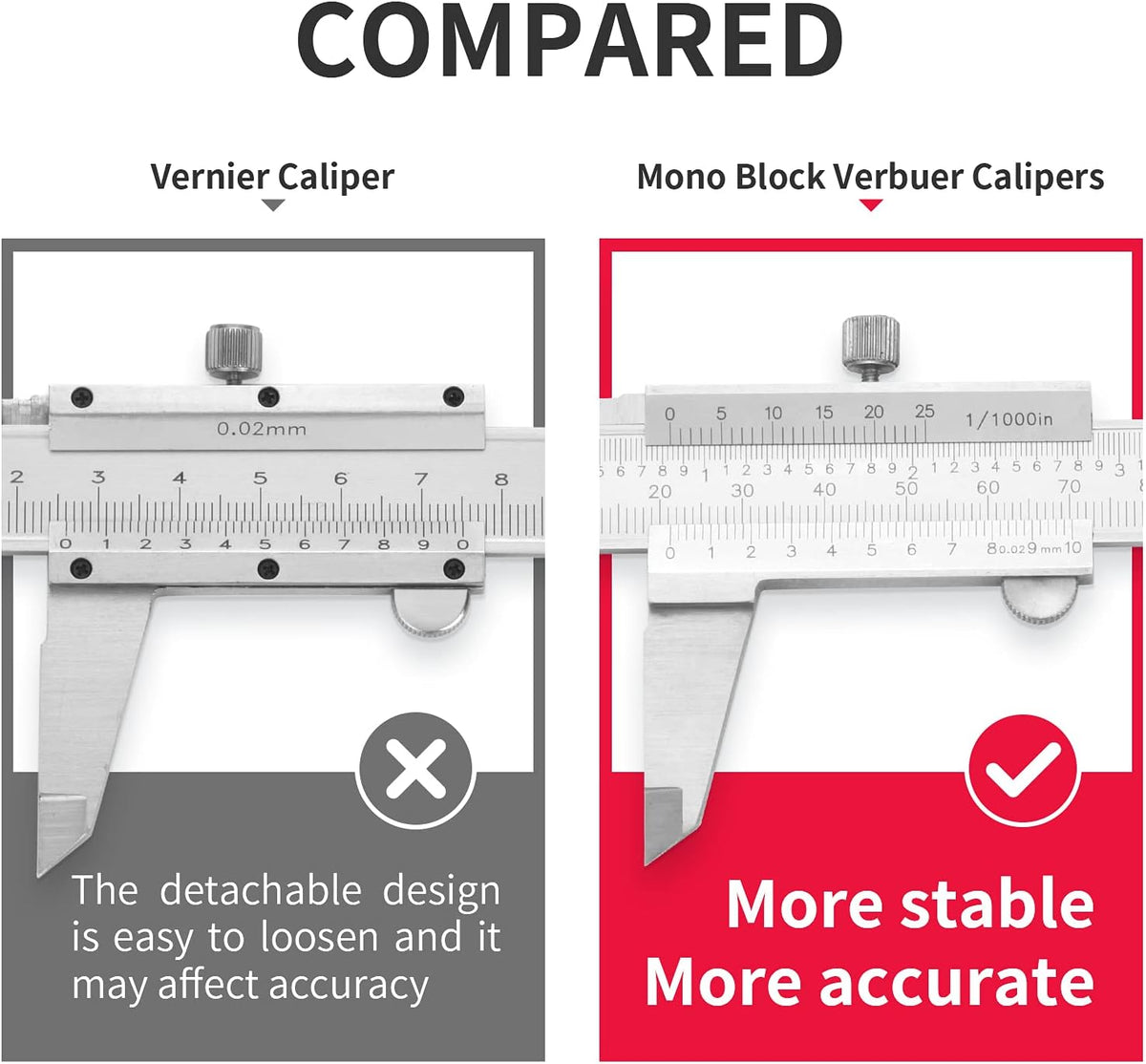 0-12" Stainless Steel Vernier Caliper, Pack of 2 D9791