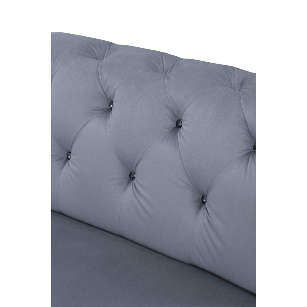 Gray Velvet Armless Chair T317897