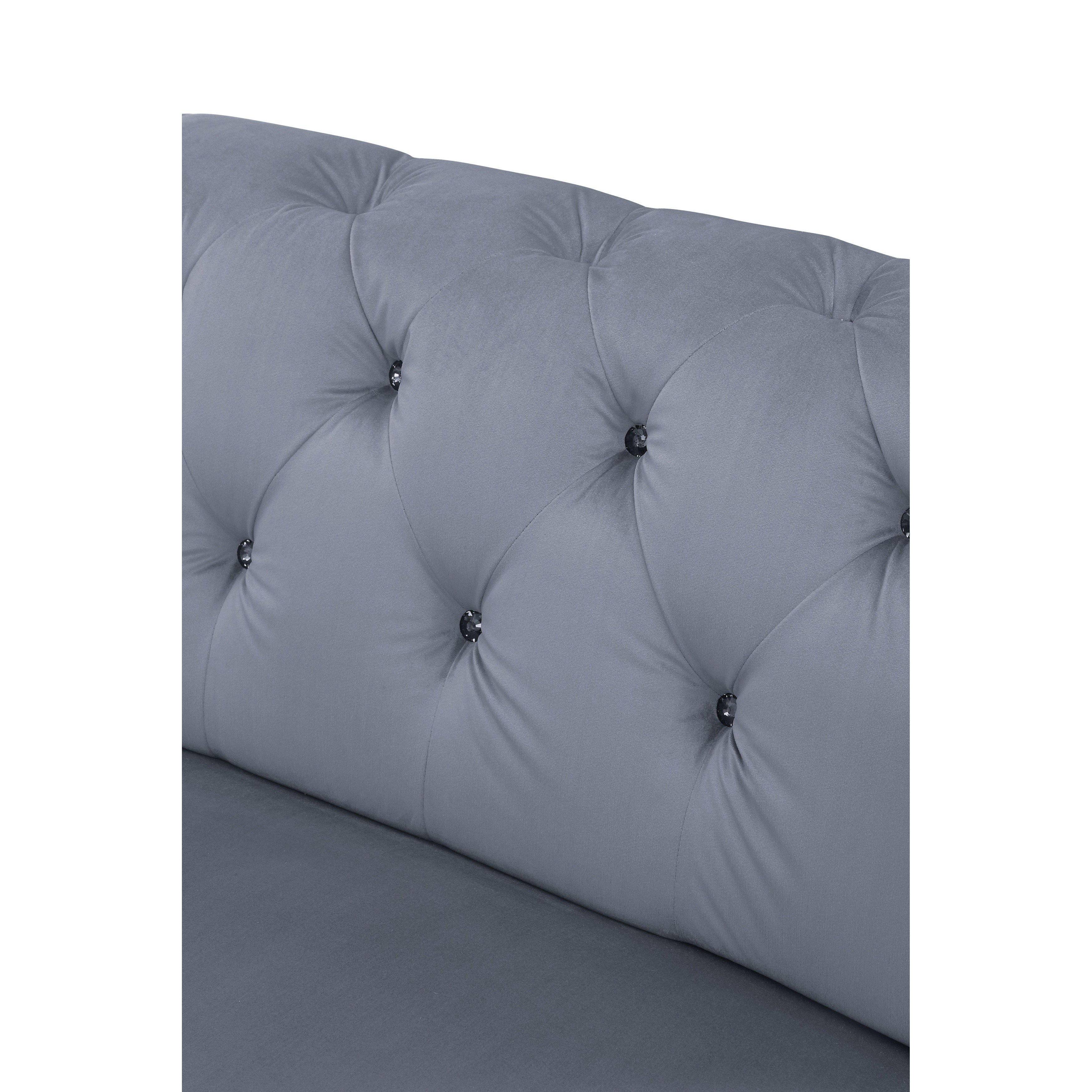 Gray Velvet Armless Chair T317897