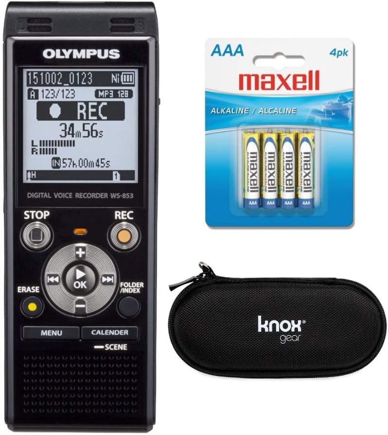 Digital Voice Recorder with Hard-Case Bundle Pack of 2 G990