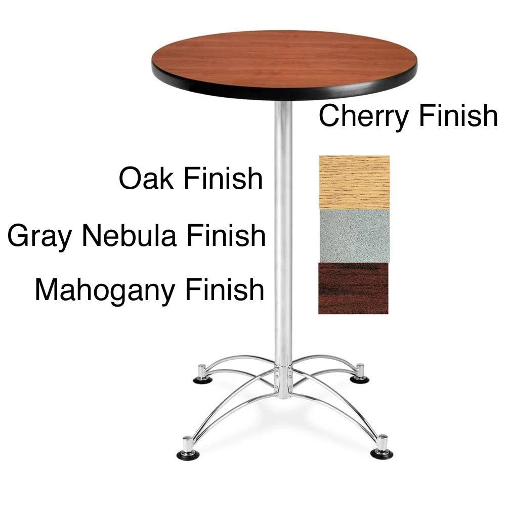 Gray Nebula Round Chrome Base Cafe Table W2068