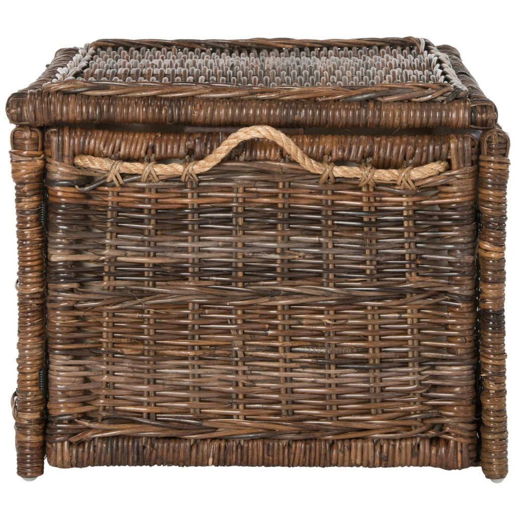 Brown Wicker Storage Trunk P301089