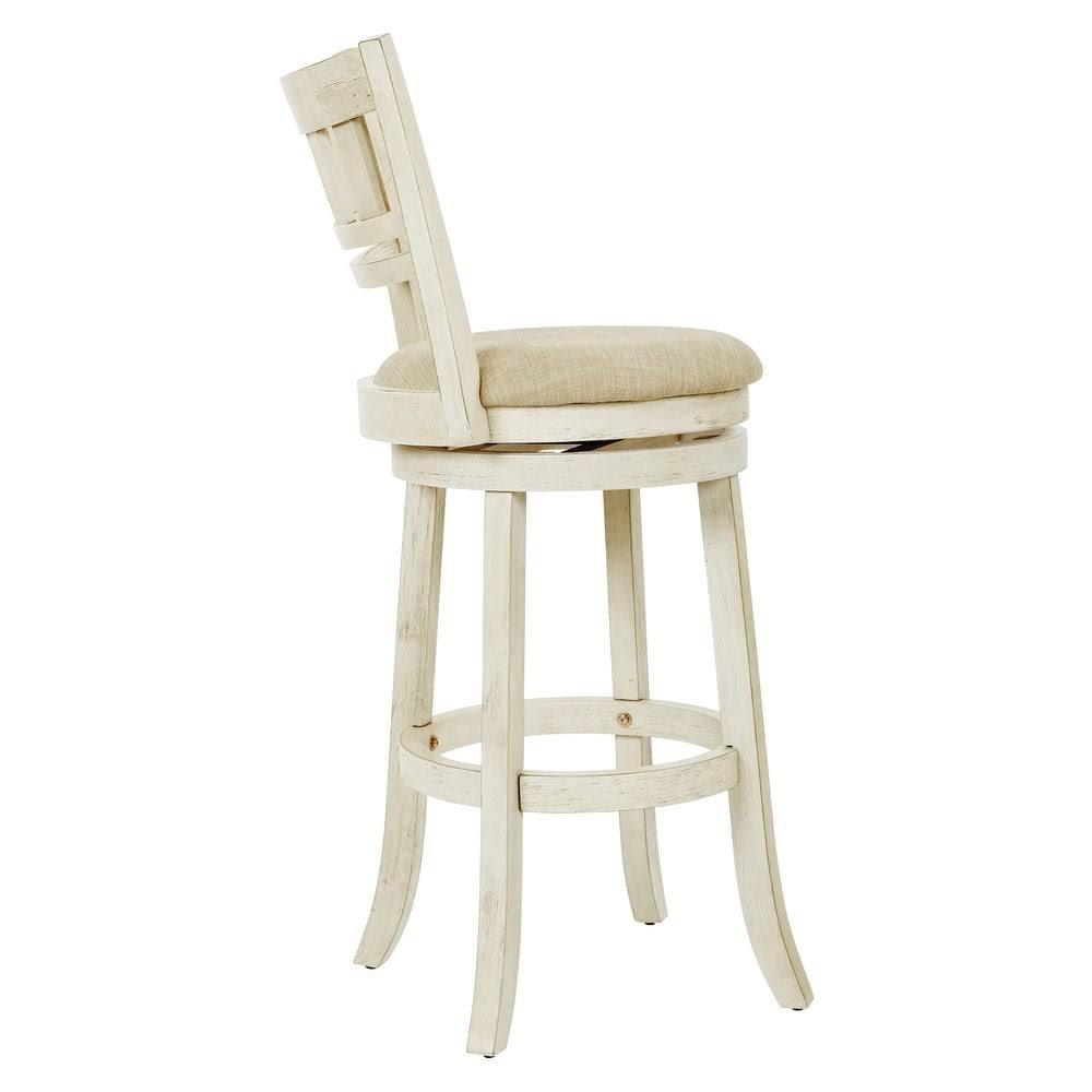 Burnt Brown Swivel Stool with Slatted Back X13038