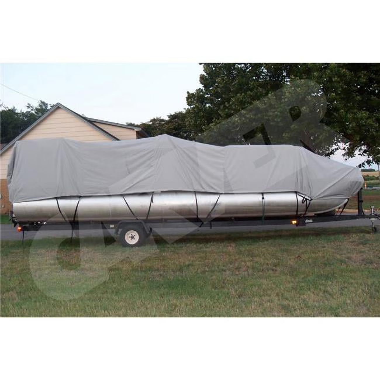 20 ft. Pontoons Boat Cover with Partially Enclosed Decks - Mist Gray L72478