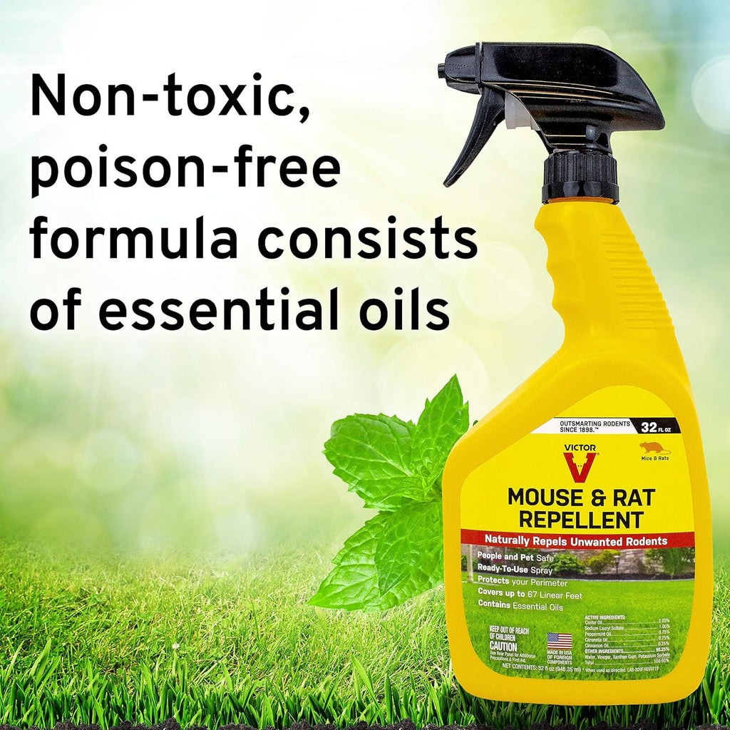 Natural Non-Toxic Mouse and Rat Repellent Spray – 32 fl oz W340