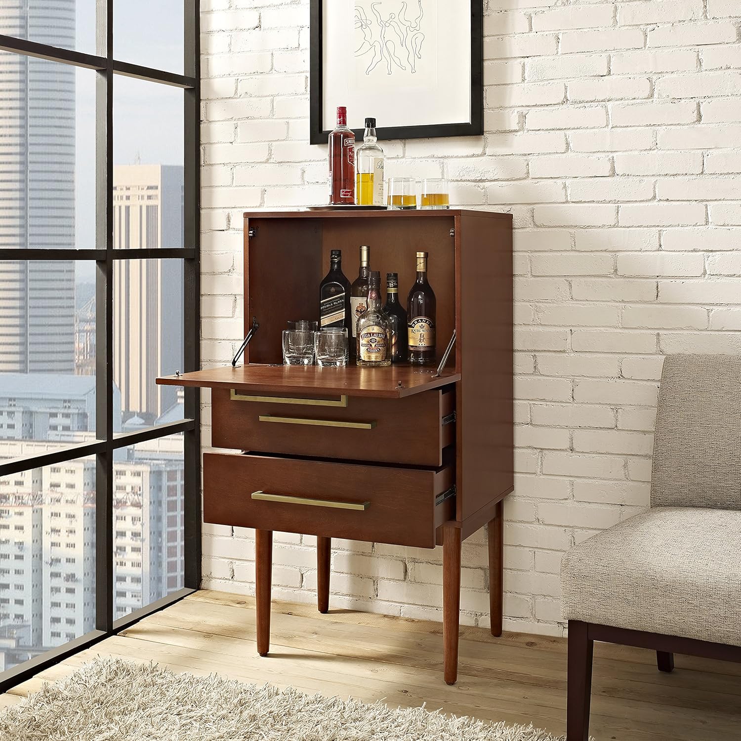 Vintage Mahogany Spirit Cabinet Q92947